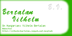 bertalan vilhelm business card